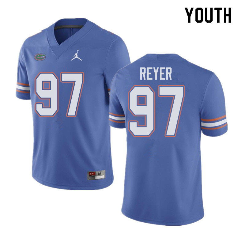 Jordan Brand Youth #97 Theodore Reyer Florida Gators College Football Jerseys Sale-Blue - Click Image to Close